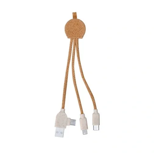 Cable cargador USB de corcho natural y caña de trigo ref 6924 - S C