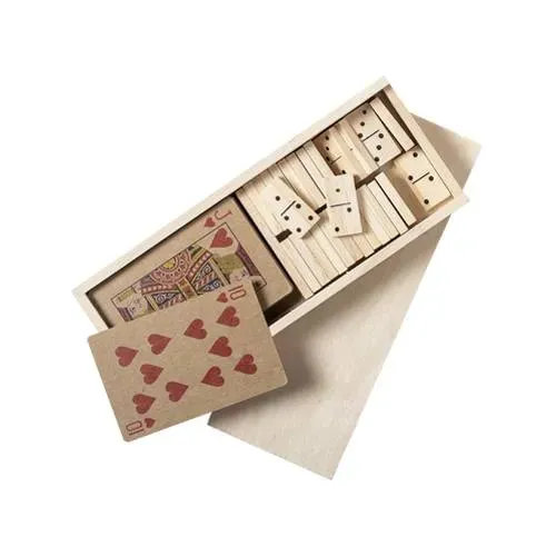 Set de Juegos Nature Baraja y Dominó en Estuche de Madera ref 6933 - S C