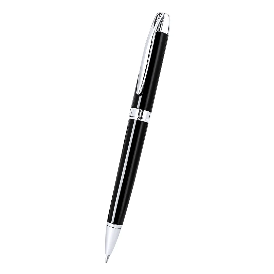 Bolígrafo giratorio con detalles cromados Varel ref 22486 - 02