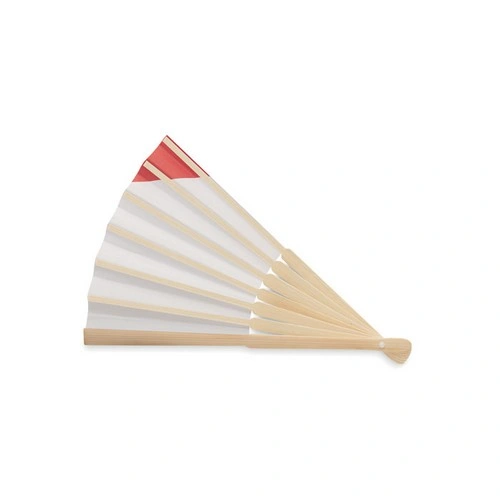 Abanico de bambú diseño bandera en tela de papel ref MO2244