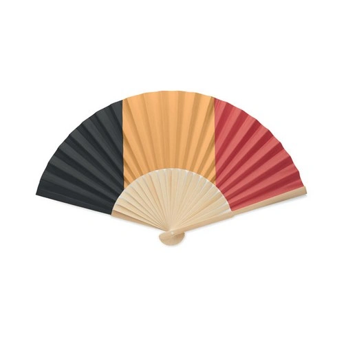 Abanico de bambú diseño bandera en tela de papel ref MO2244