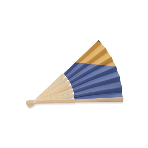 Abanico de bambú diseño bandera en tela de papel ref MO2244