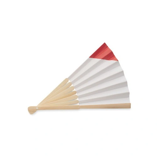 Abanico de bambú diseño bandera en tela de papel ref MO2244