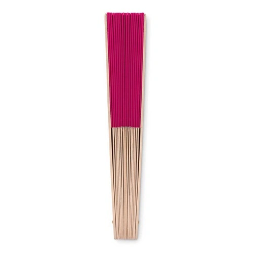 Abanico de madera con tela de poliéster ligero ref MO9532