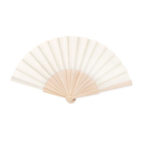 Abanico de madera con tela de poliéster ligero ref MO9532