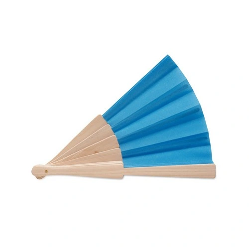 Abanico de madera con tela de poliéster ligero ref MO9532