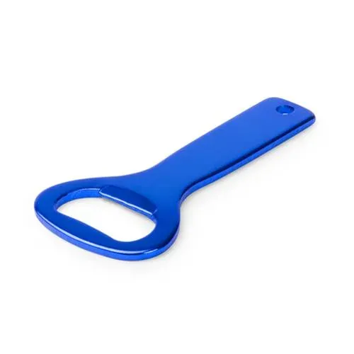 Abridor de aluminio con mango troquelado para lanyard ref 5062 - Azul