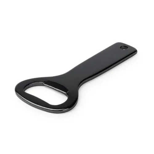 Abridor de aluminio con mango troquelado para lanyard ref 5062 - Negro