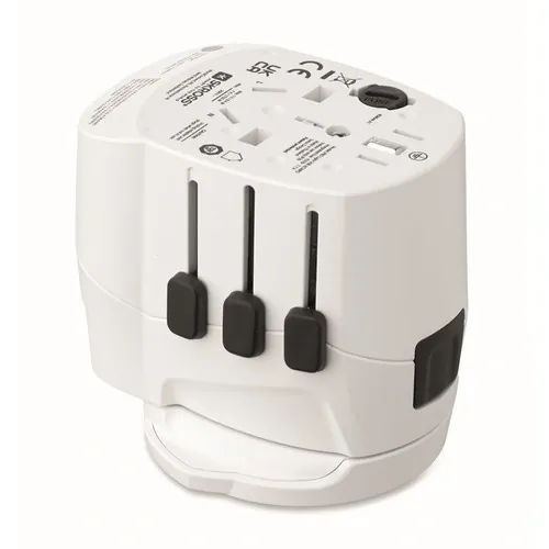 Adaptador universal Skross Pro Light USB carga segura y rápida ref MO2981 - Side Blanco