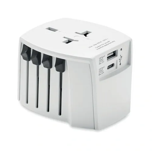 Adaptador universal SKROSS MUV USB A/C con 2 puertos ref MO6880 - Blanco