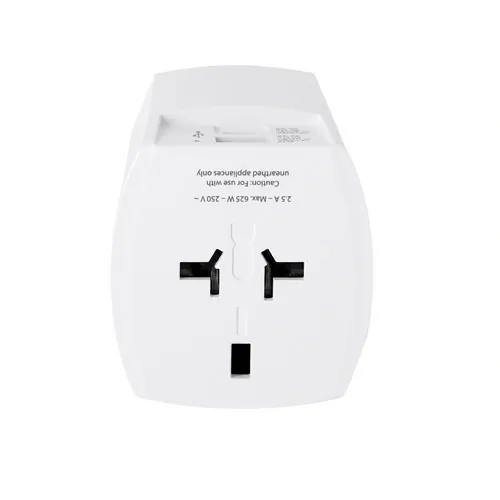 Adaptador viaje universal Skross MUV USB compacto y portable ref 22163 - Blanco