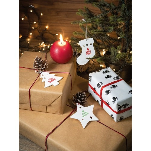 Adorno navideño de madera en forma de abeto ref 99334