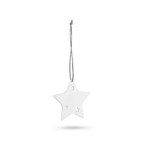Adorno navideño estrella de madera natural ref 99332 - 00