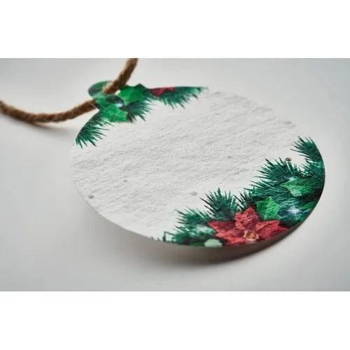 Adorno navideño de papel de semillas que florece ref CX1515 - Item Detail Picture Blanco