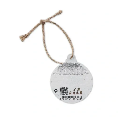 Adorno navideño de papel de semillas que florece ref CX1515 - Side Blanco