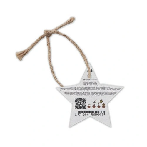 Adorno navideño estrella de flores silvestres plantable ref CX1516