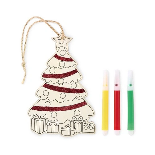 Adorno de Árbol de Navidad de Madera para Colorear ref CX1569