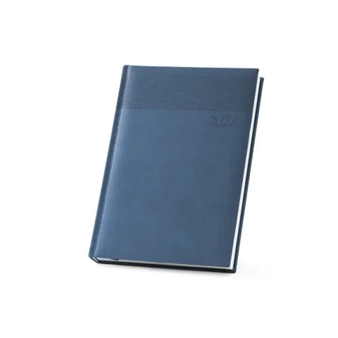 Agenda A5 PU con plan diario y marcapáginas ref 96193 - Azul