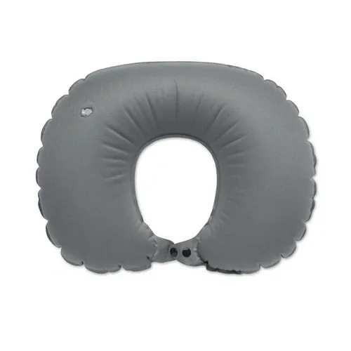 Almohada inflable de viaje con inflador incorporado ref MO2534 - Gris Piedra Open