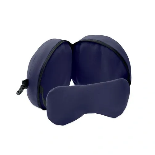 Almohada de viaje soft nuit con antifaz personalizable ref MO2907 - Azul