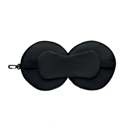 Almohada de viaje soft nuit con antifaz personalizable ref MO2907 - Negro Open