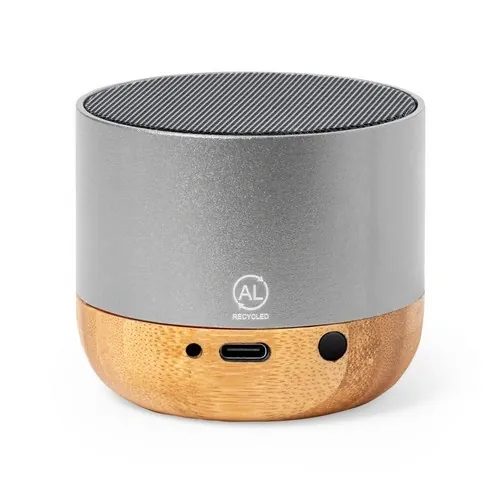 Altavoz eco de aluminio reciclado con conexión Bluetooth ref LO36 - Plata