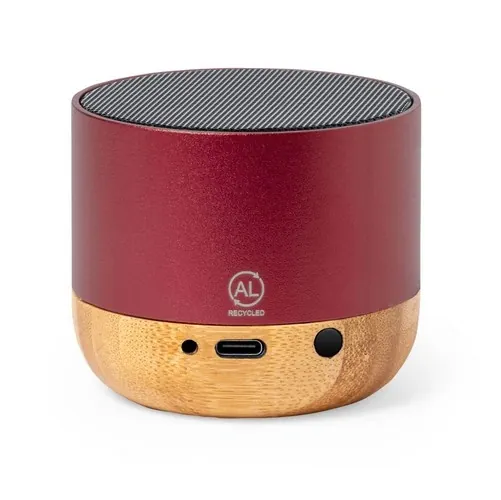 Altavoz eco de aluminio reciclado con conexión Bluetooth ref LO36 - Rojo