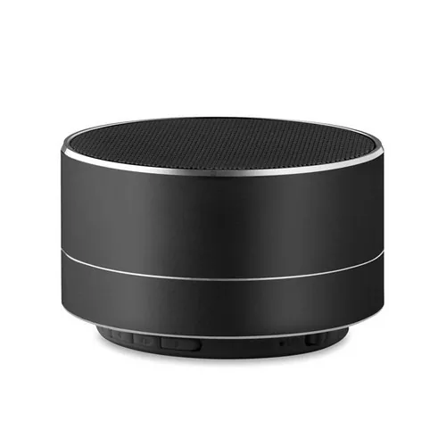Altavoz inalámbrico de aluminio con luz ambiental ref MO9155 - Front Negro