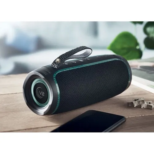 Altavoz inalámbrico LED a prueba de salpicaduras ref MO6662 - Printed Negro