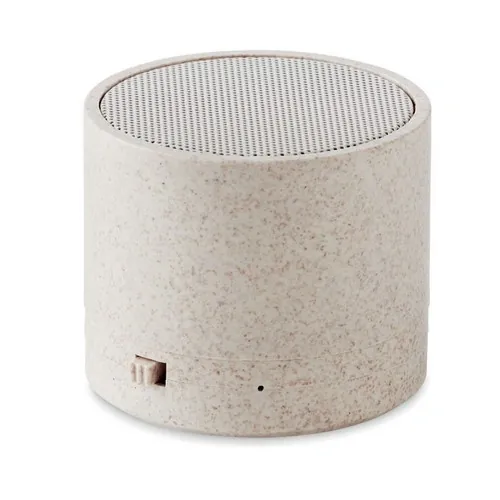 Altavoz inalámbrico 5.0 con luz LED y carcasa ecológica ref MO9995 - Beig