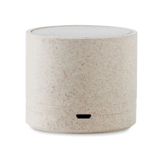 Altavoz inalámbrico 5.0 con luz LED y carcasa ecológica ref MO9995 - Item Detail Picture Beig