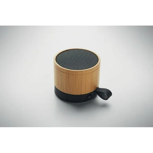 Altavoz inalámbrico recargable de bambú compacto y moderno ref MO2801 - Madera 7