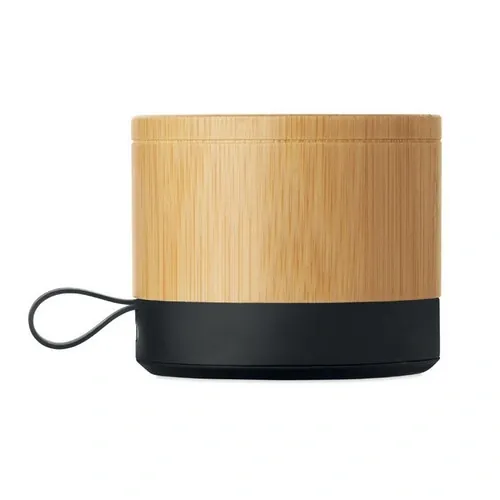Altavoz inalámbrico recargable de bambú compacto y moderno ref MO2801 - Madera Back