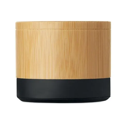 Altavoz inalámbrico recargable de bambú compacto y moderno ref MO2801 - Madera Open