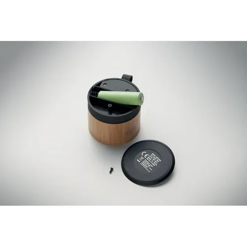 Altavoz inalámbrico recargable de bambú compacto y moderno ref MO2801 - Madera Side