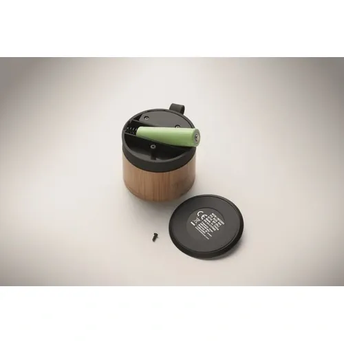Altavoz inalámbrico recargable de bambú compacto y moderno ref MO2801 - Side Marr╨▓N