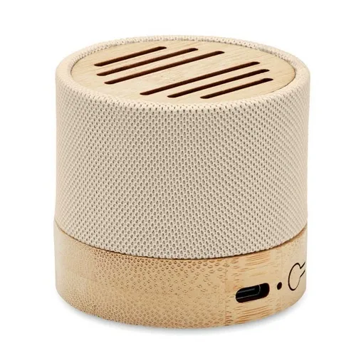 Altavoz inalámbrico 5.0 con carcasa de bambú ref MO6847 - Open Beig