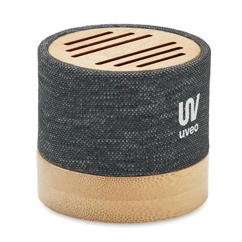 Altavoz inalámbrico 5.0 con carcasa de bambú ref MO6847 - Printed Negro