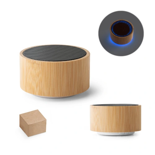 Altavoz portátil de 3W con 2h de autonomía, fabricado en bambú y ABS ref 97125
