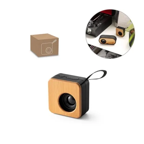 Altavoz portátil de bambú con Bluetooth ref 97098 - 00