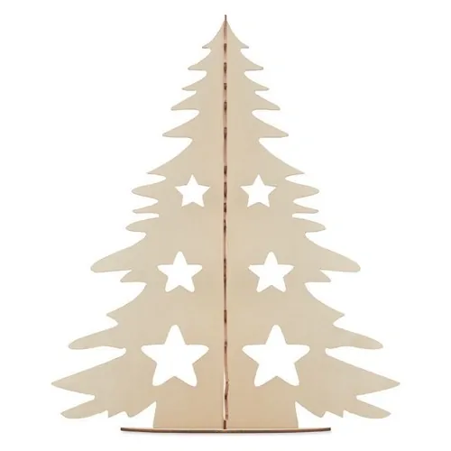 Árbol de Navidad de madera con acuarelas y pincel ref CX1493 - Back Madera