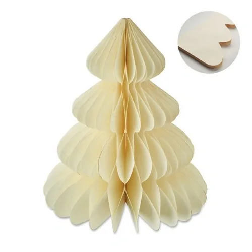 Árbol de Navidad de papel plegable con cierre magnético ref CX1578 - Beig