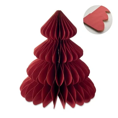 Árbol de Navidad de papel plegable con cierre magnético ref CX1578 - Rojo