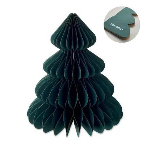 Árbol de Navidad de papel plegable con cierre magnético ref CX1578 - Verde
