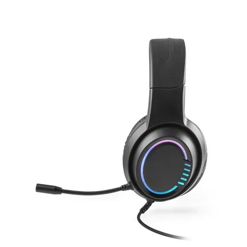Auriculares con micrófono y luces RGB para juegos ref 97135 - Negro 02