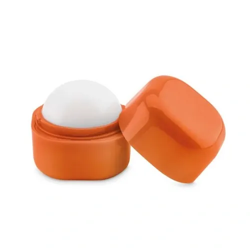 Bola de bálsamo labial natural con SPF10 sabor vainilla ref MO9586 - Front Naranja