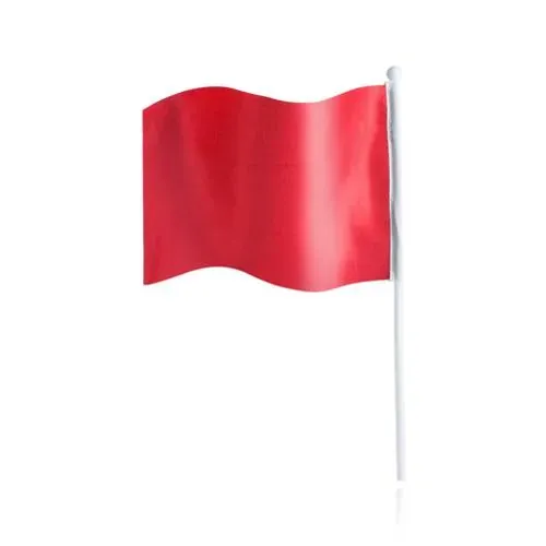 Banderín de poliéster con mástil resistente ref 4835 - Rojo