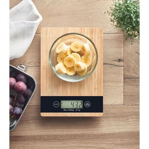 Báscula digital de cocina en bambú con pantalla LCD ref MO6245 - Item Ambiant Picture Madera