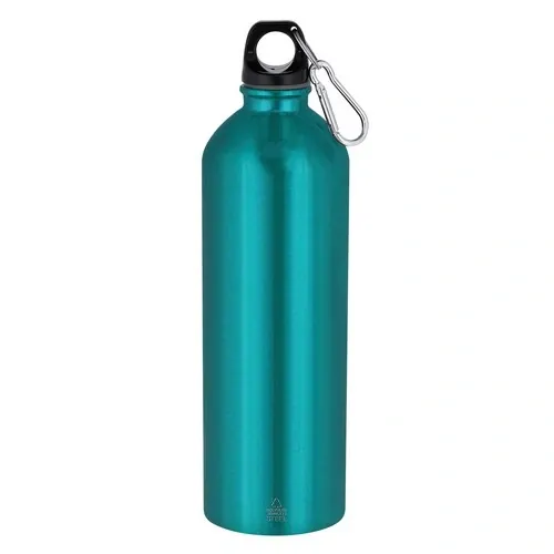 Bidón Acero Inoxidable Reciclado 800 ml con Mosquetón ref 22006 - Azul Claro