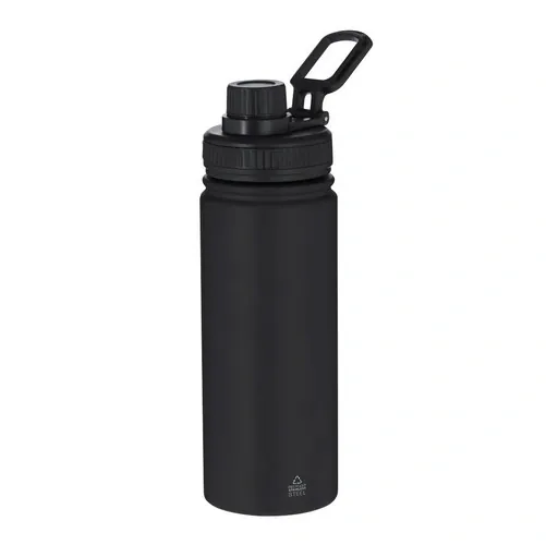 Bidón de Acero Inox Reciclado con Asa Ajustable ref FE24 - Negro